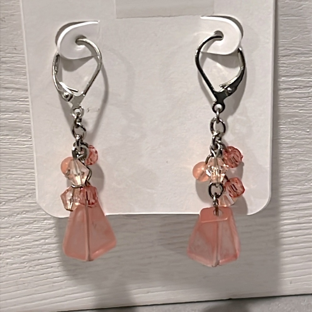 Vintage Pink Dangly Earrings